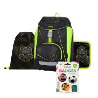 oxybag Schulrucksackset 4-teilig OXY SHERPY Wolf