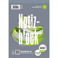 URSUS style Notizblock A5 kariert 100 Blatt