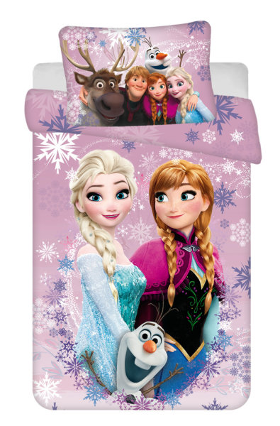 Bettwäsche Disney Eiskönigin Purple Magic Kinder 100×135 cm, 40×60 cm