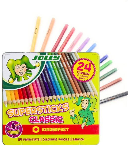 JOLLY farbičky Supersticks Classic súprava 24 kusov s menom