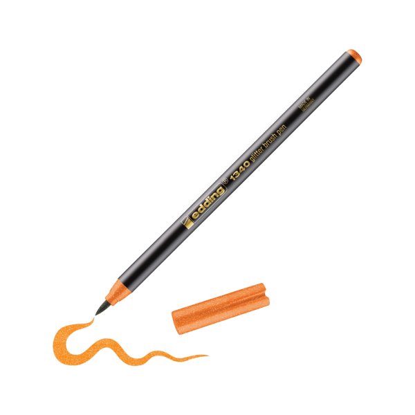 edding 1340 glitzer Pinselstift orange