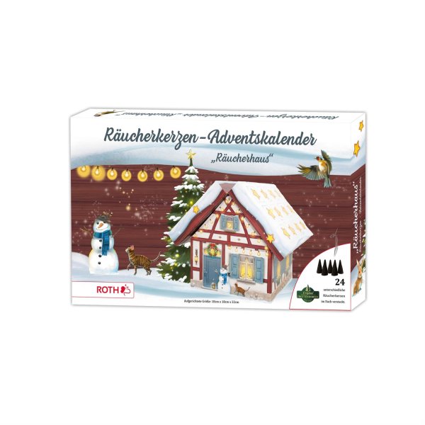 ROTH Räucherkerzen Adventskalender "Räucherhaus weiss"