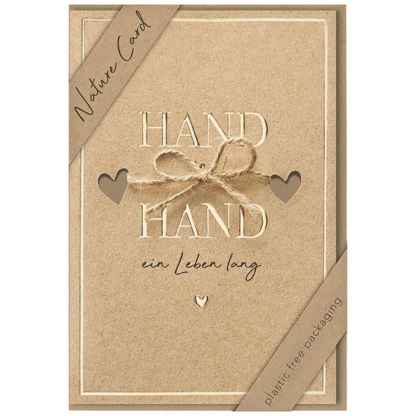 bsb Nature Card Hochzeit Hand in Hand ein Leben lang