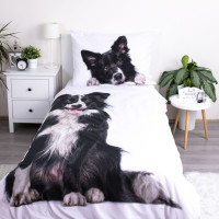 Bettwäsche Hund Border Collie 140×200 cm,...