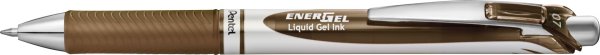 Pentel Liquid Gel-Tintenroller EnerGel BL77, sepia - Kvalitné gélové pero s mechanizmom na stlačenie