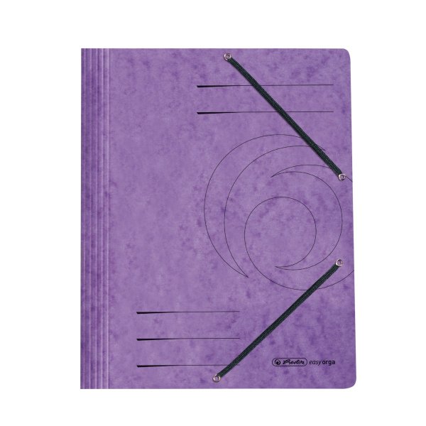 herlitz Eckspannmappe mit 3 Klappen easy orga DIN A4 violett