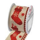 SUSY CARD Weihnachts-Textilband &quot;Happy socks&quot;