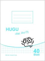 HUGU Schulheft A6 kariert 5mm 40 Blatt