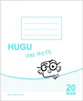 HUGU Schulheft Quart kariert 5mm 20 Blatt