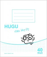 HUGU Schulheft Quart kariert 7mm 40 Blatt