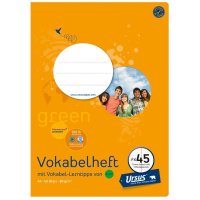 URSUS [OE] Vokabelheft OE45 A4 40 Blatt 9mm liniert mit 1 Mittelstrich